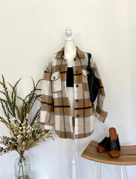Fall So Hard Plaid Shacket